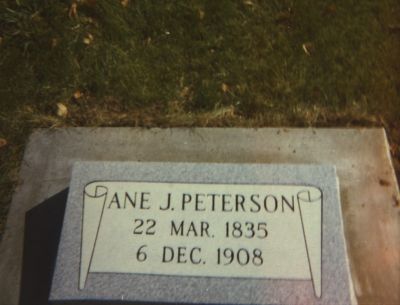 Headstone
Headstone, Ane Johanne Jorgensdatter Pedersen - Huntsville, Utah Cemetery
